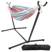 Hastings Home Double Hammock and Stand, Red/Blue 399339UGK